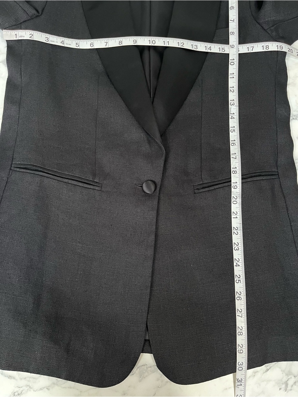Emerson Fry Wingtip Black Linen Silk Blazer Size 10 - Picture 6 of 10